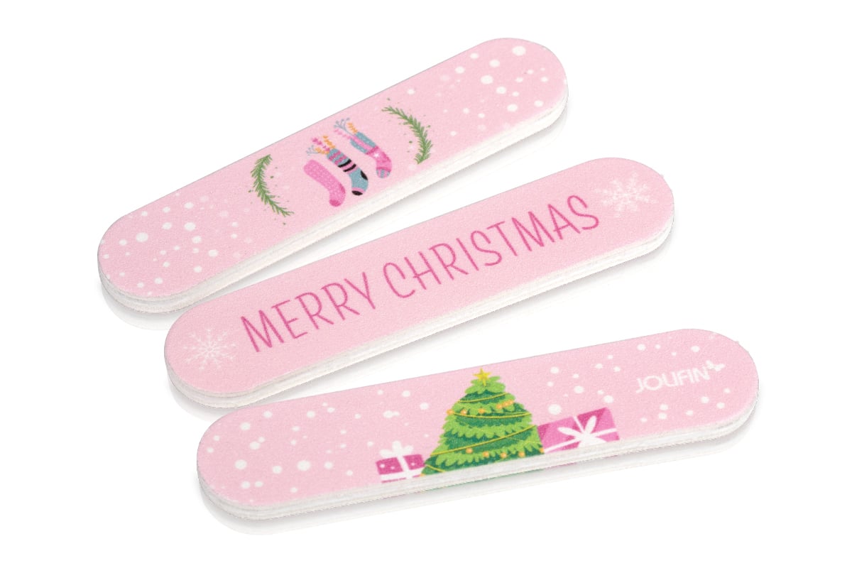 Jolifin file set - Christmas pink 100/180