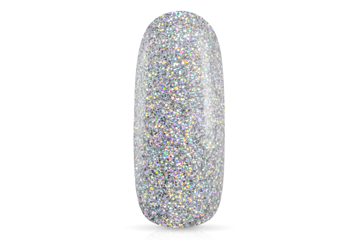 Jolifin LAVENI 3in1 Shellac - extreme unicorn silver Glitter 10ml