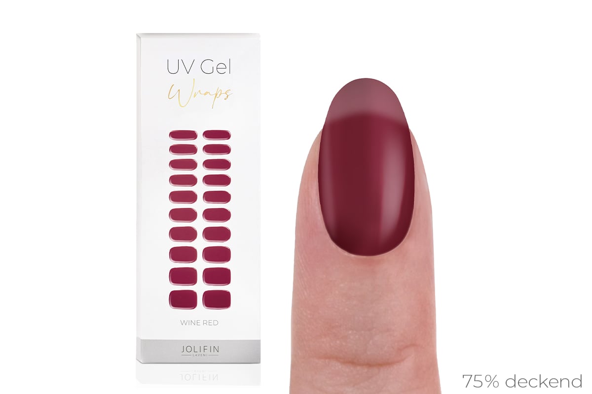 Jolifin LAVENI UV Gel Wraps - wine red