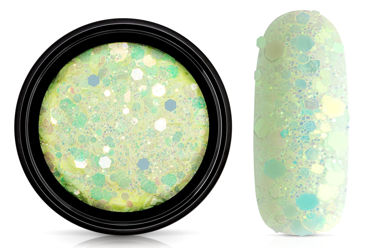 Jolifin LAVENI Solar & Nightshine Glitter - lime-green