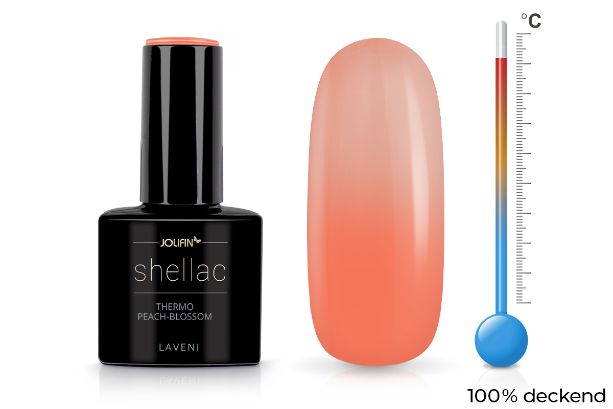 Jolifin LAVENI Shellac - Thermo peach-blossom 10ml