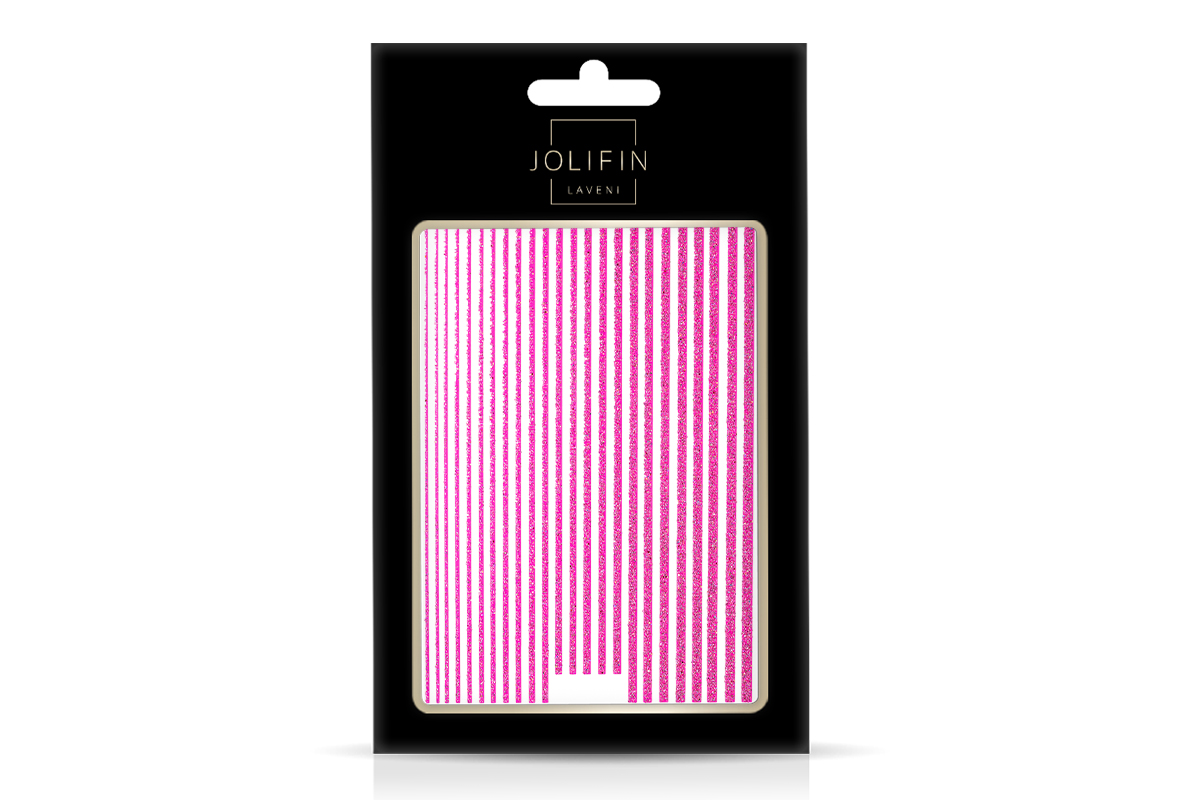 Jolifin LAVENI XL Sticker - Glitter Stripes pink