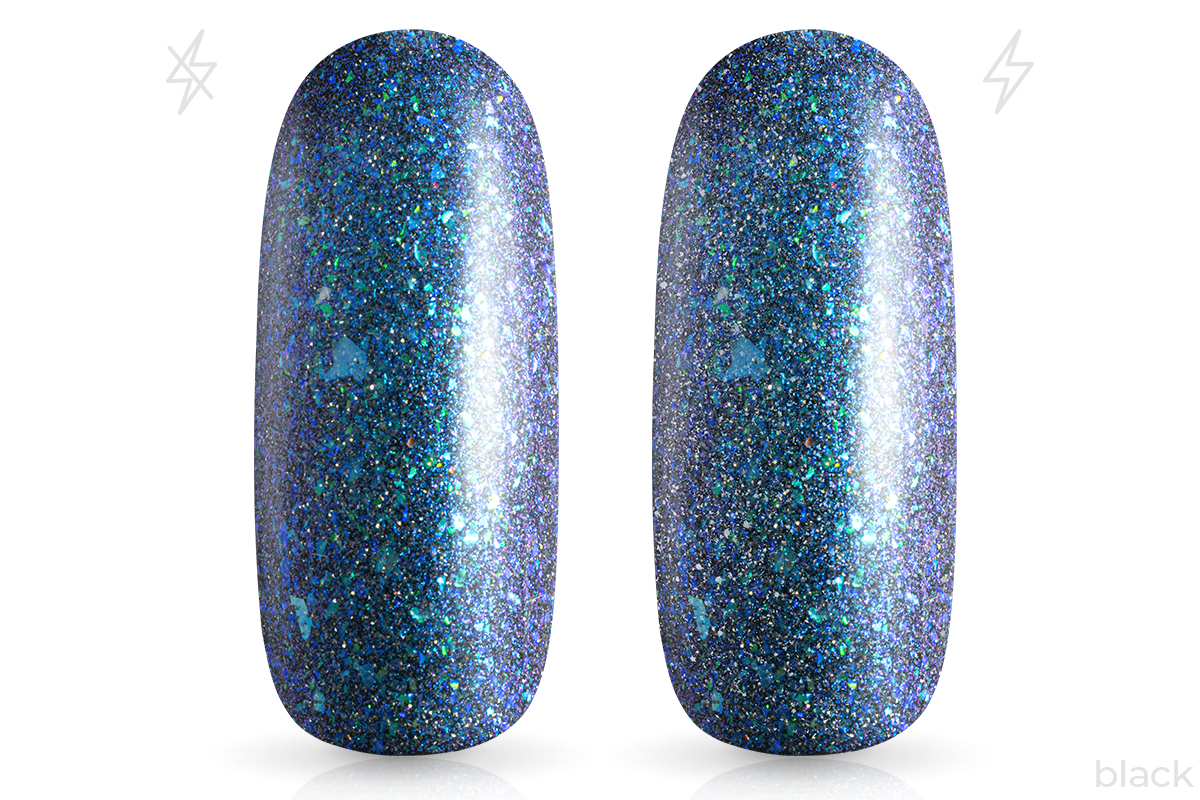 Jolifin LAVENI Shellac - FlashOn blue frozen Flakes 10ml