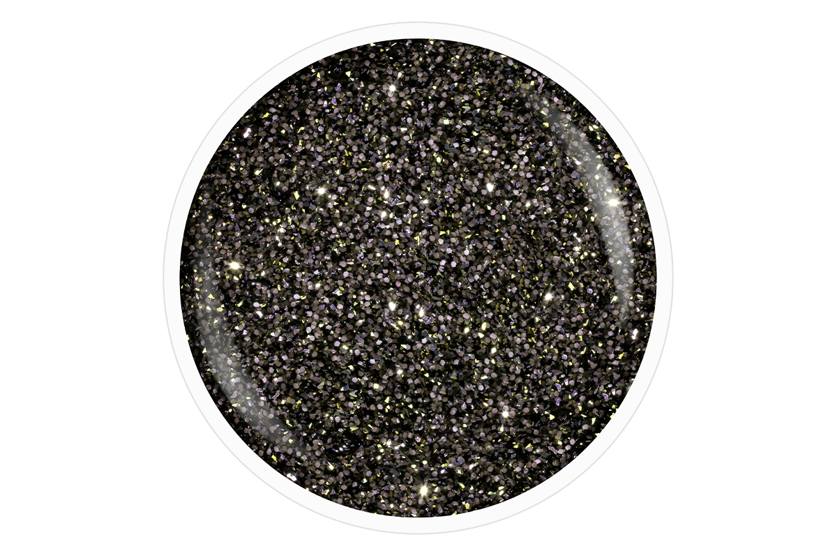 Jolifin LAVENI Shellac - black-champagne Glitter 10ml