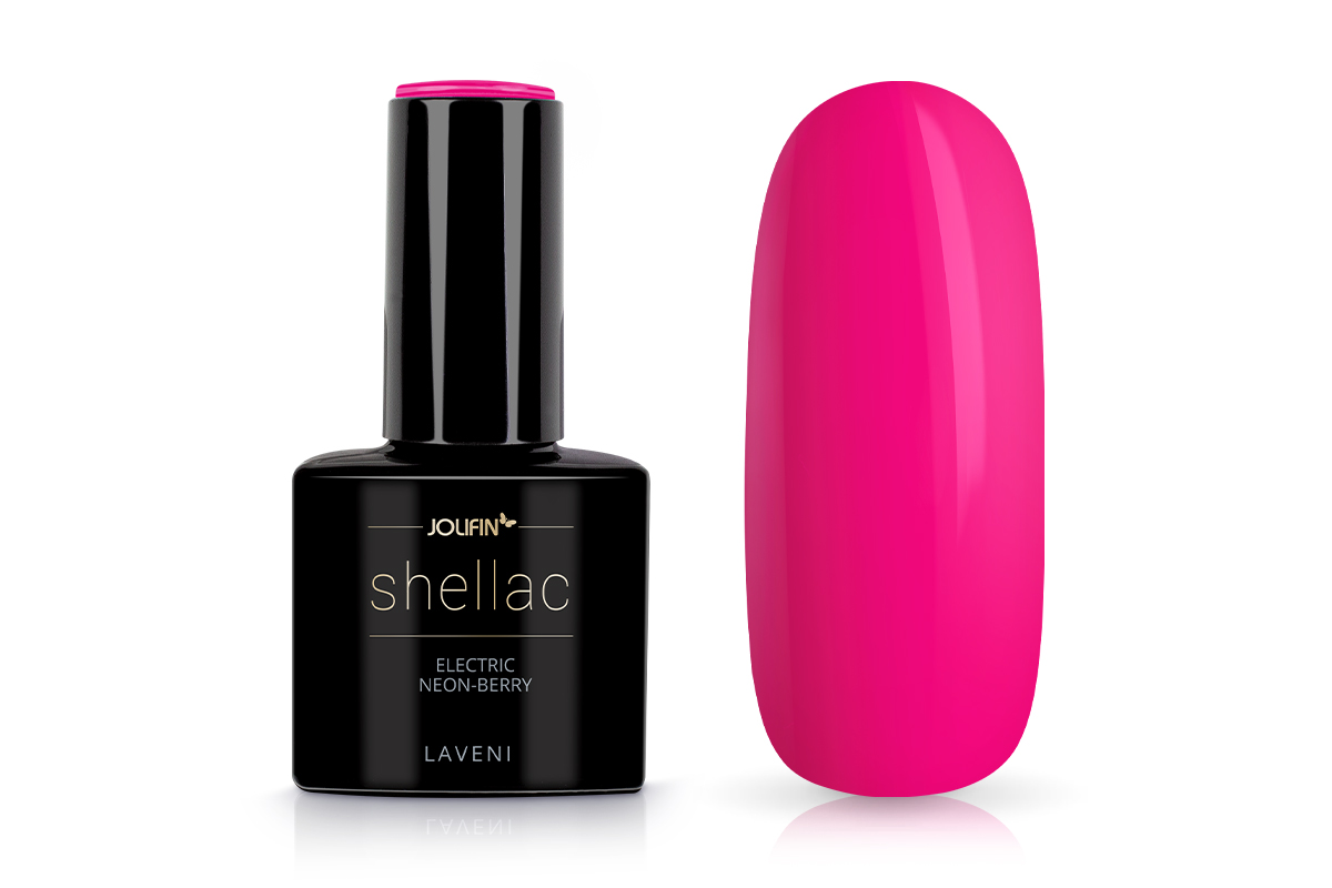 Jolifin LAVENI Shellac - electric neon-berry 10ml