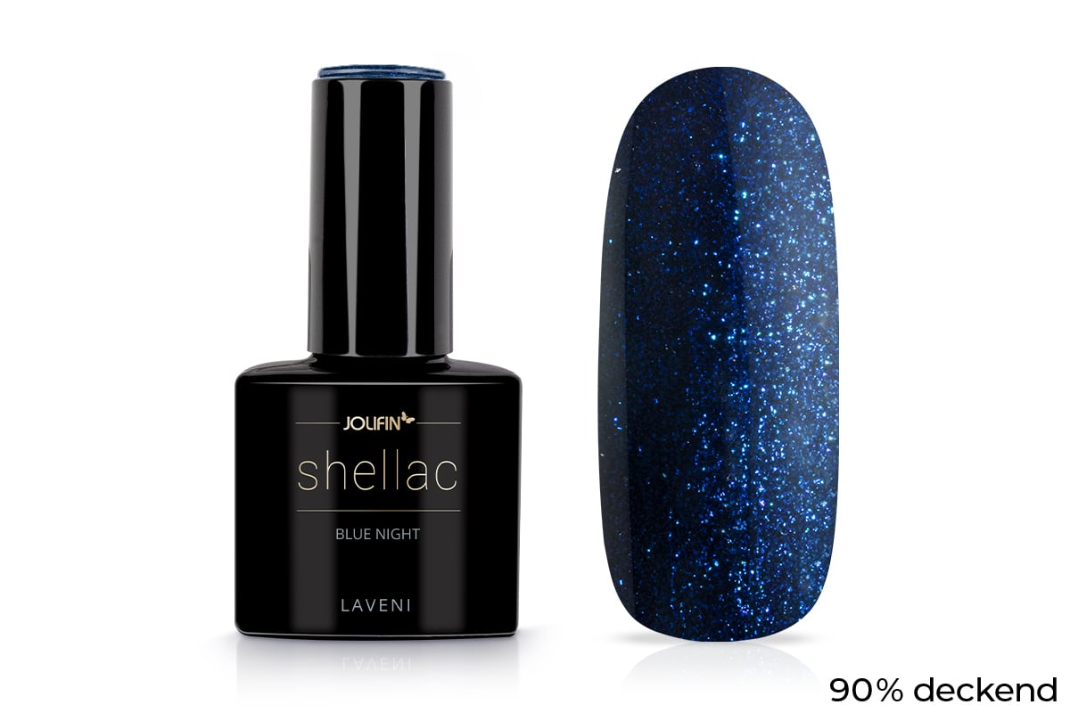 Jolifin LAVENI Shellac - blue night 10ml