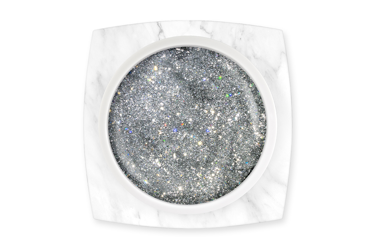 Jolifin LAVENI PRO Farbgel - silver Glitter 5ml