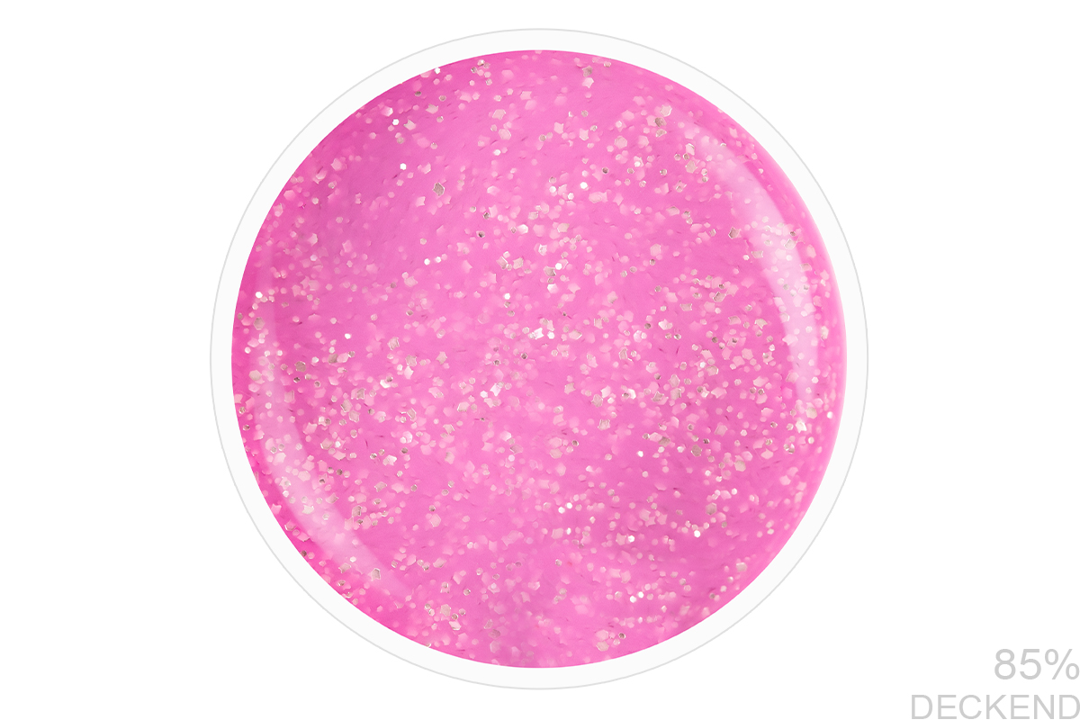 Jolifin LAVENI Shellac - hypnotising pink glitter 10ml