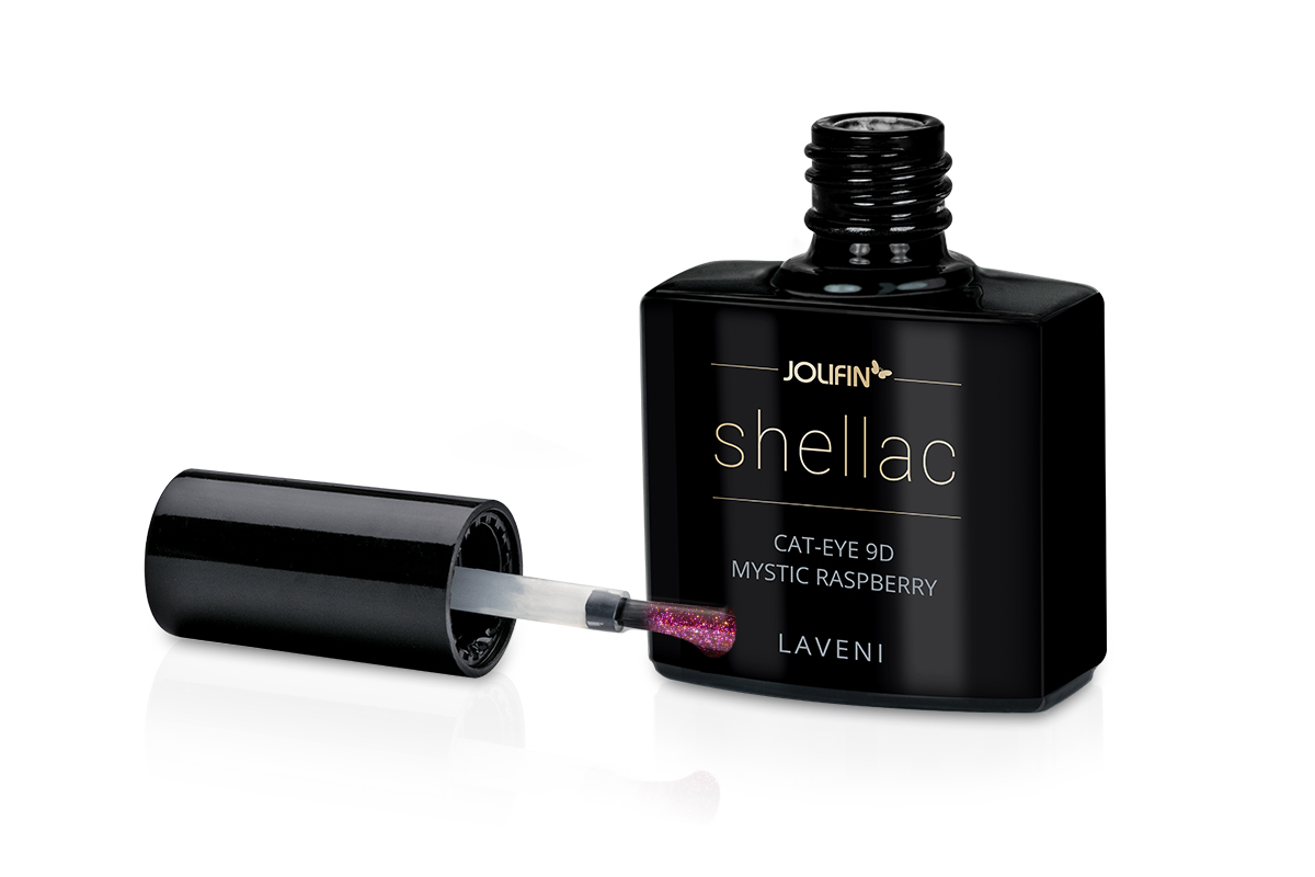 Jolifin LAVENI Shellac - Cat-Eye 9D mystic raspberry 10ml