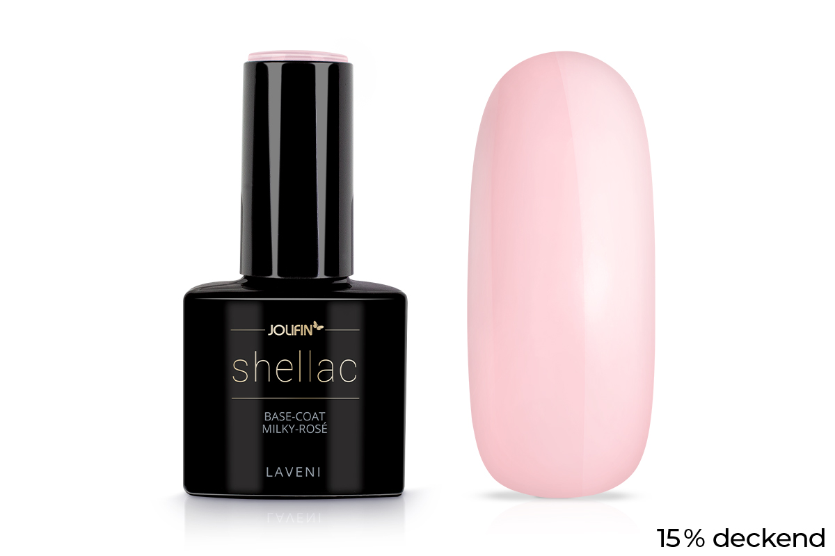 Jolifin LAVENI Shellac - Base-Coat milky rosé 10ml