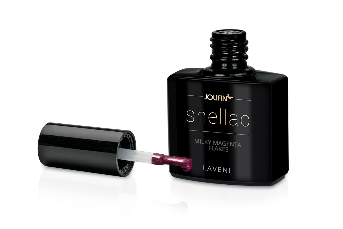 Jolifin LAVENI Shellac - milky magenta Flakes 10ml