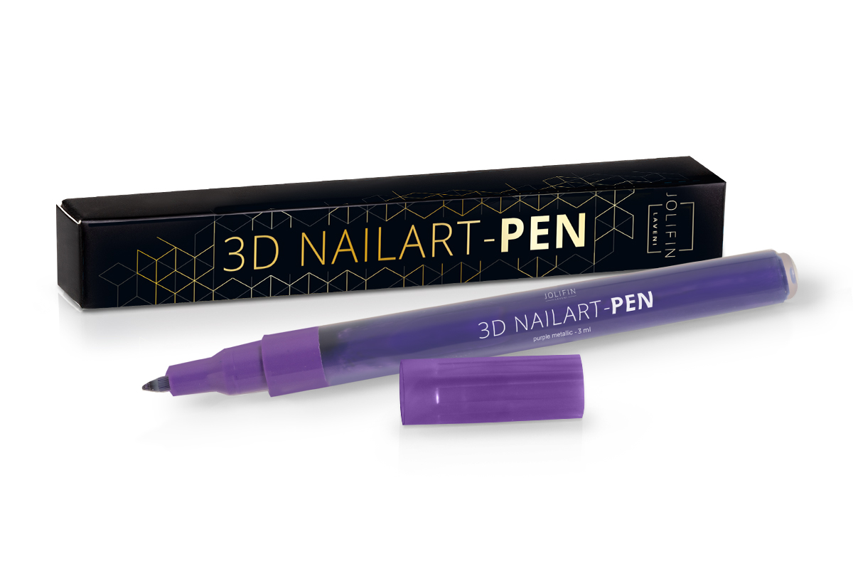 Jolifin LAVENI 3D Nail Art Pen - purple metallic