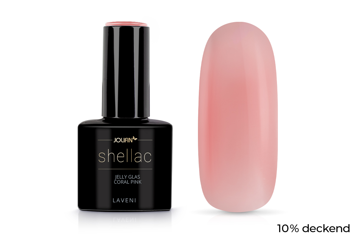 Jolifin LAVENI Shellac - Jelly Glas coral pink 10ml