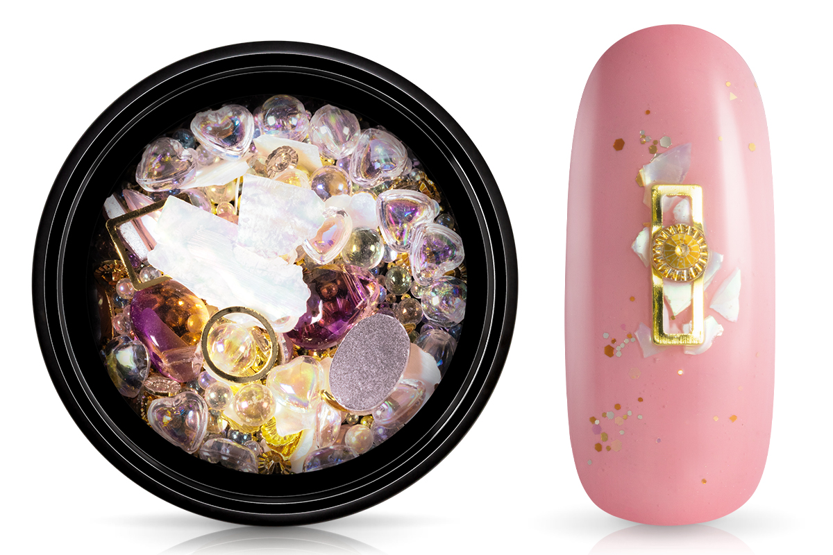 Jolifin LAVENI Luxury Nail Art Mix - mother-of-pearl opal rose