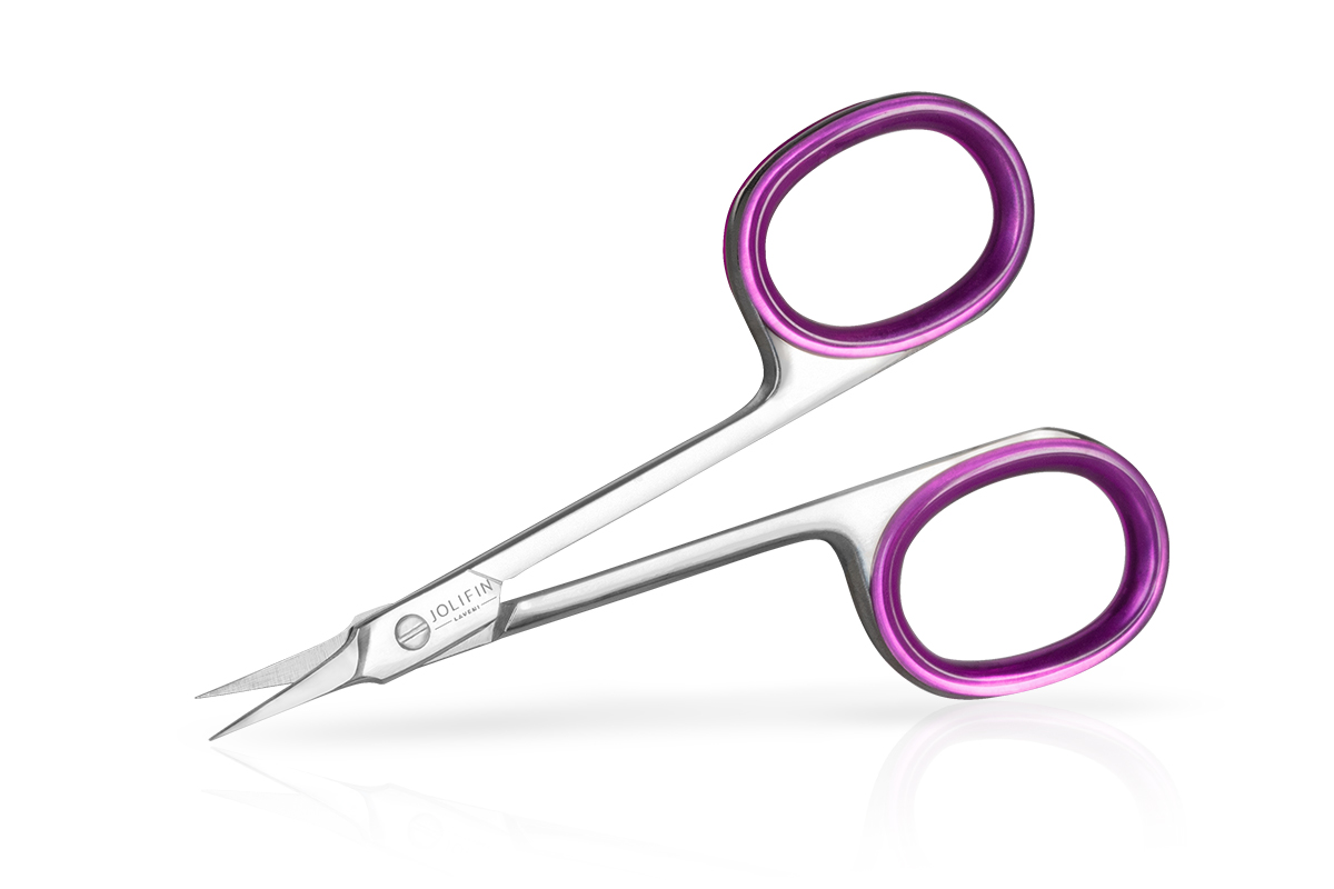 Jolifin LAVENI - Cuticle scissors Professional comfort purple