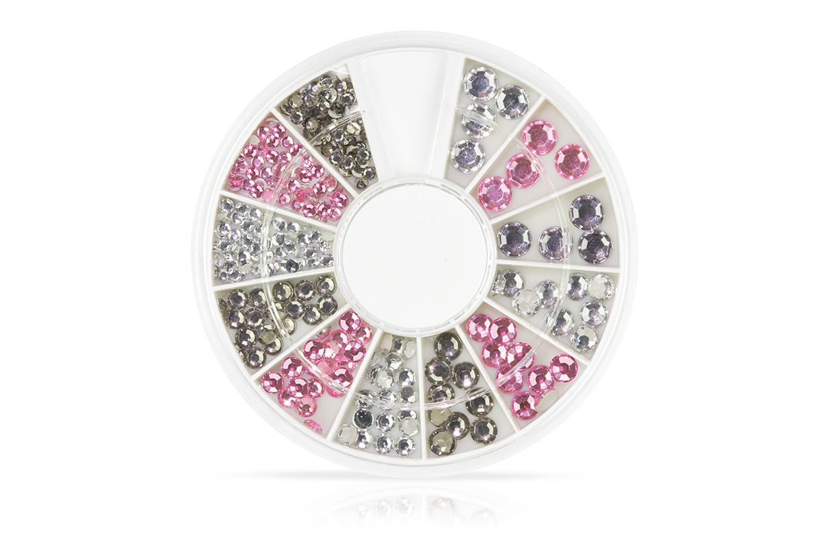 Jolifin Rhinestone Display - pink silver grey