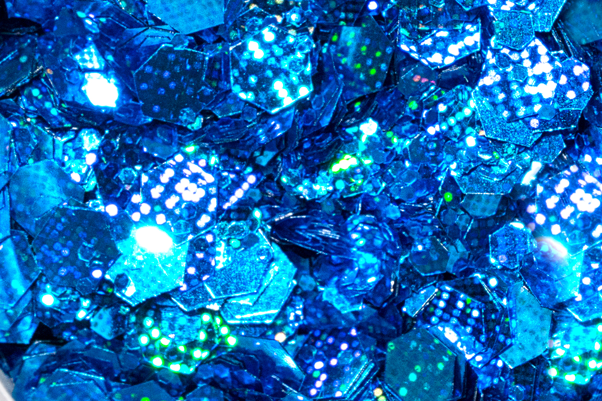 Jolifin Hexagon Glittermix - hypnotic blue