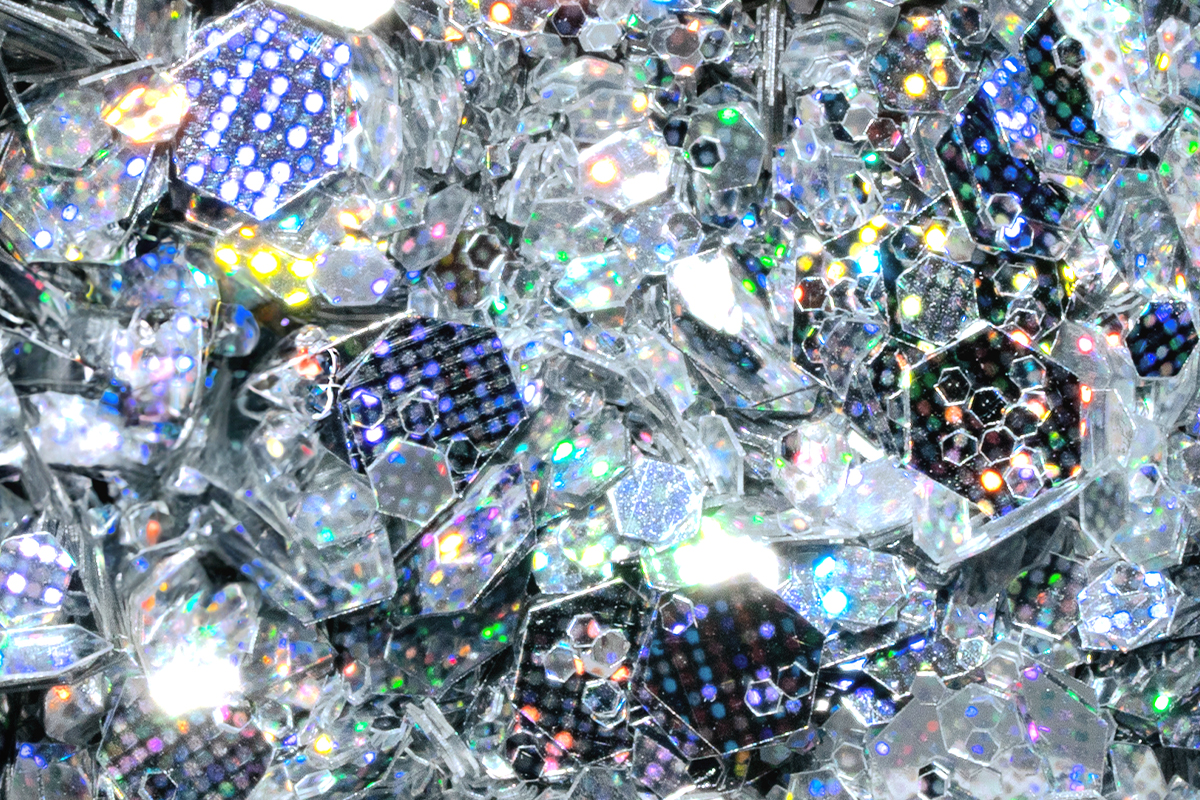 Jolifin Hexagon Glittermix - hypnotic silver