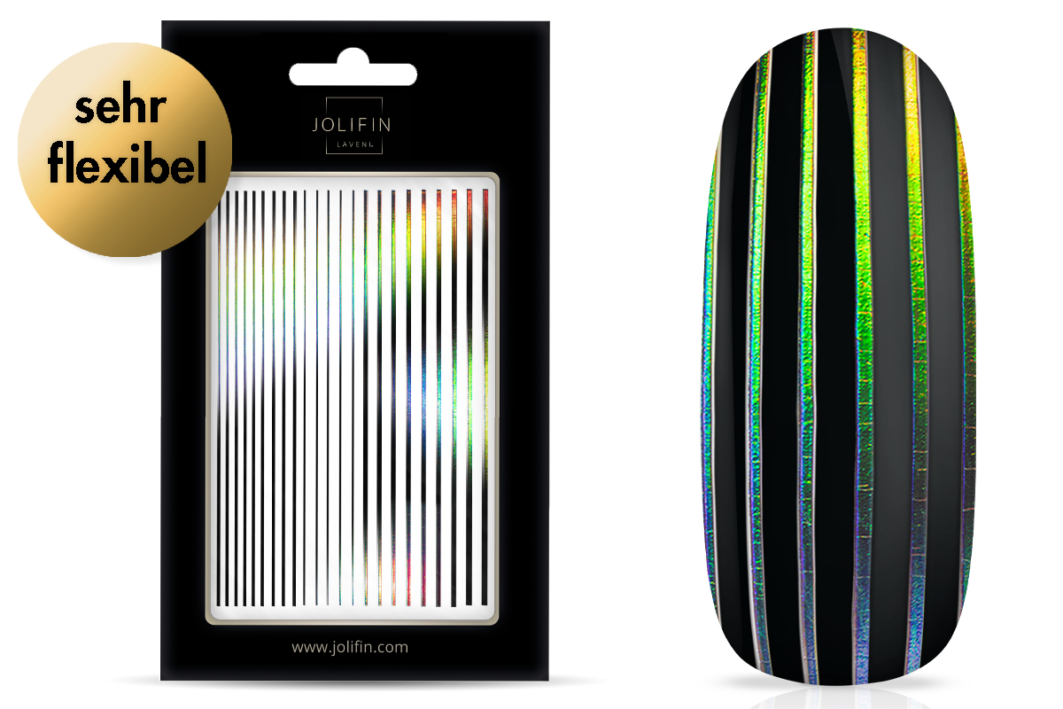 Jolifin LAVENI XL Sticker - Stripes Hologramm black