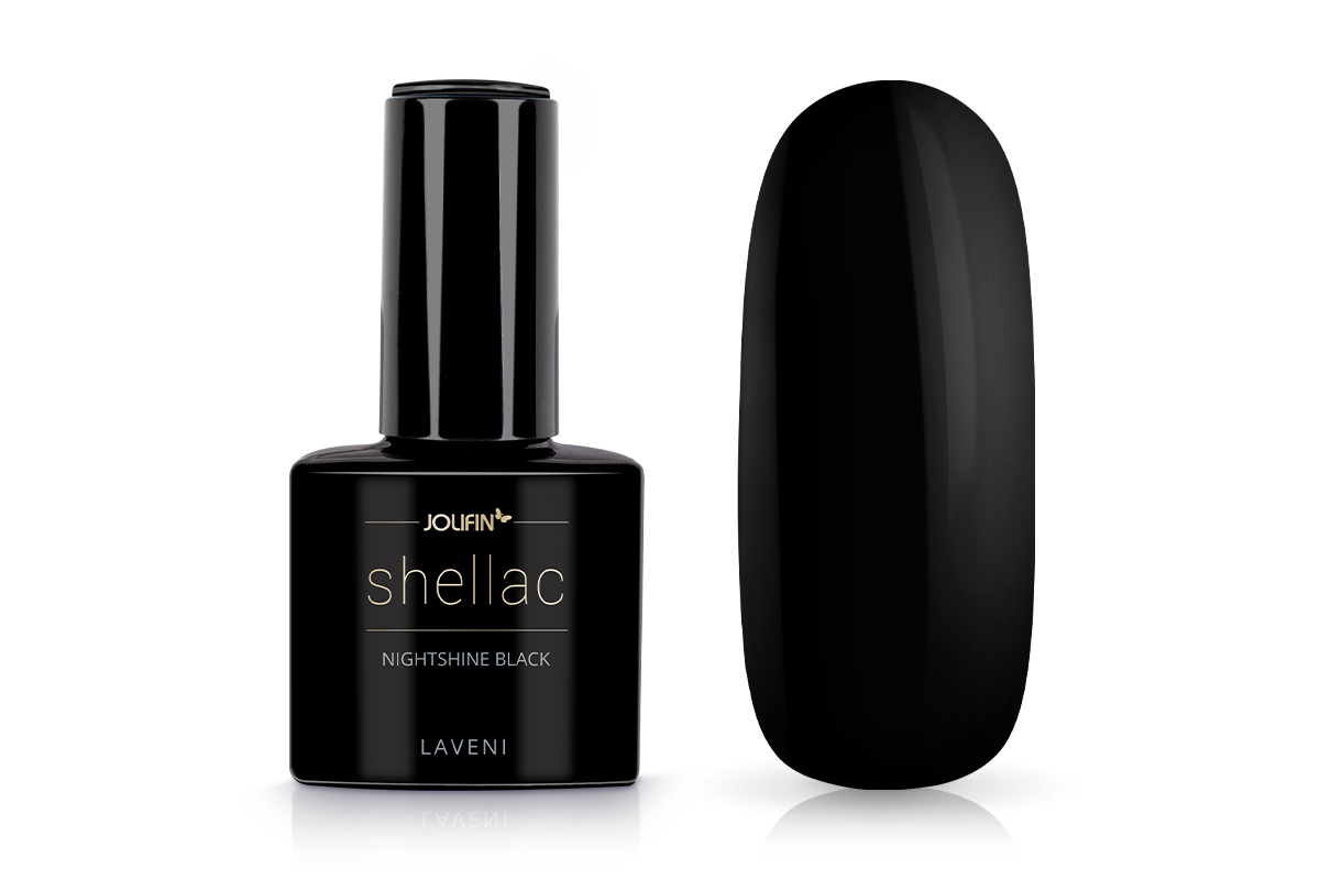 Jolifin LAVENI Shellac - nightshine black 10ml