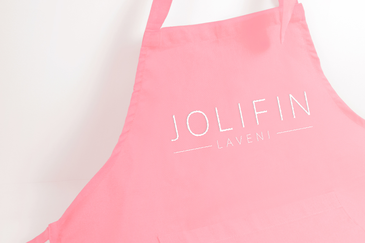 Jolifin LAVENI work apron - pink