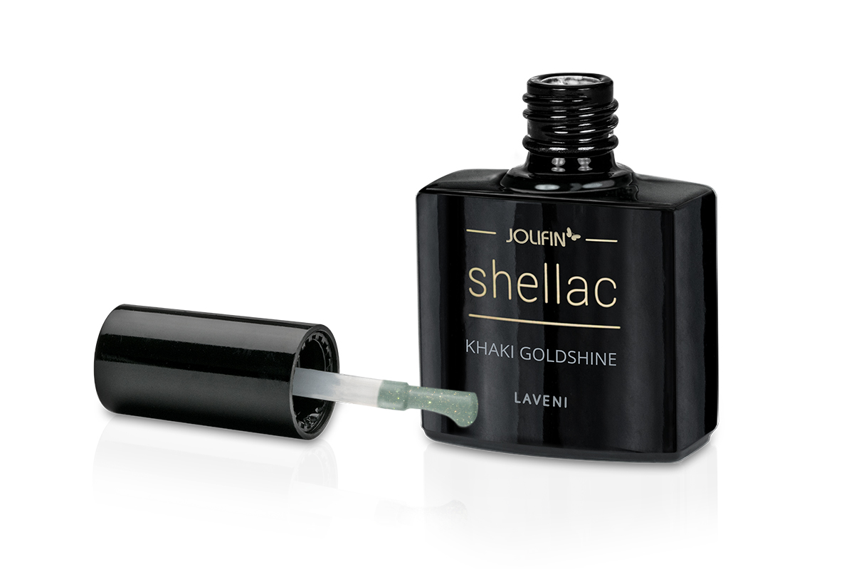 Jolifin LAVENI Shellac - khaki goldshine 10ml