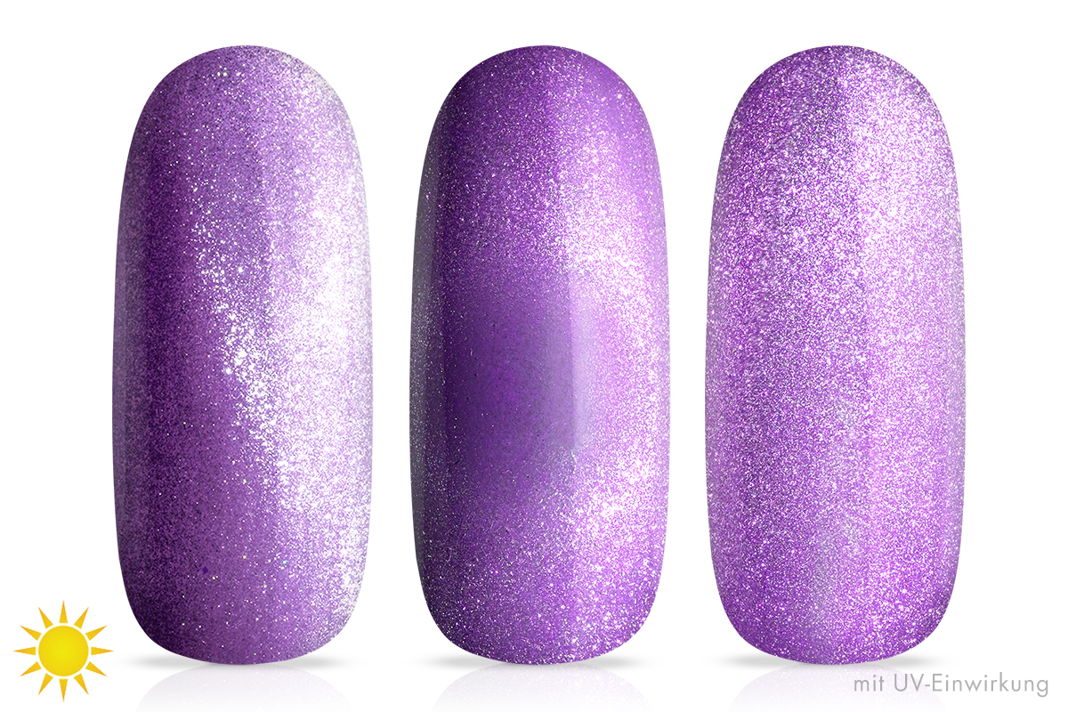 Jolifin LAVENI Shellac - Solar Cat-Eye icy-berry 10ml