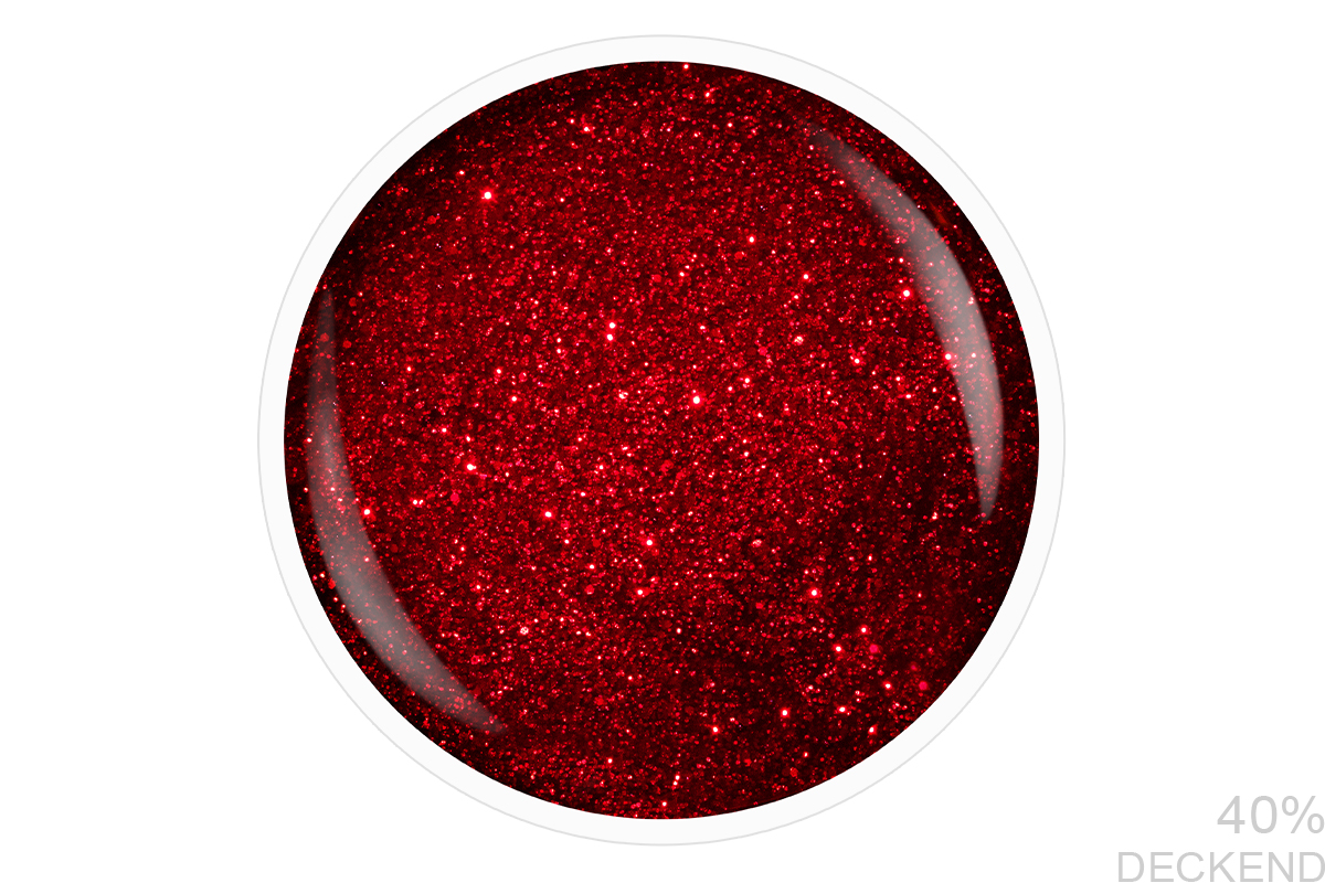 Jolifin LAVENI Shellac - magic red Glitter 10ml