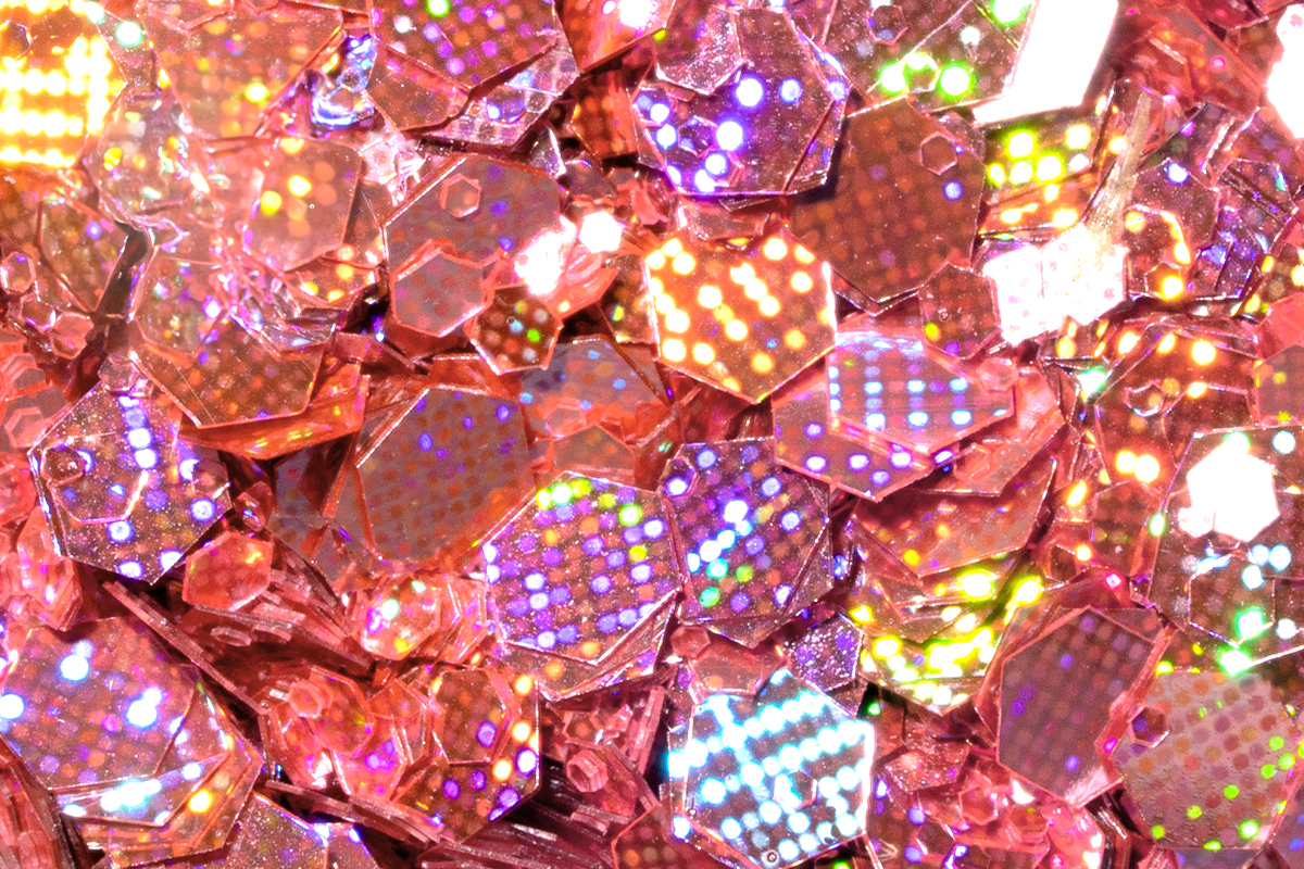 Jolifin Hexagon Glittermix - hypnotic pastel-rosé