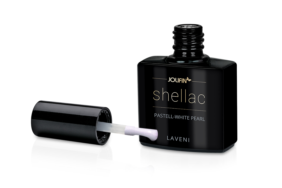 Jolifin LAVENI Shellac - pastel-white pearl 10ml