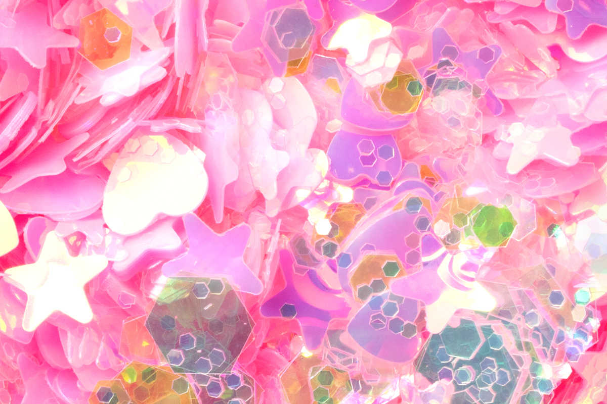 Jolifin Hearts Glittermix - pastell-pink
