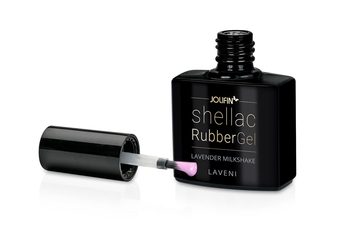 Jolifin LAVENI Shellac - RubberGel mauve milkshake 10ml