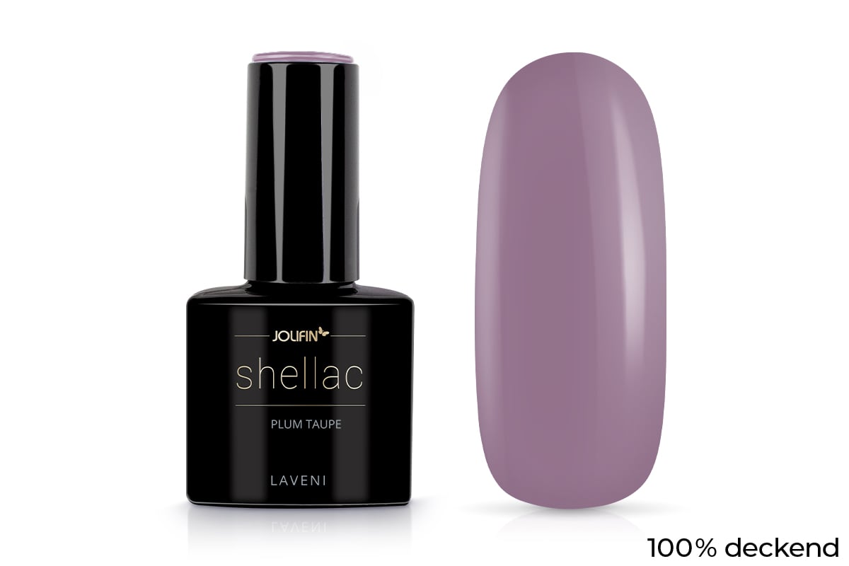 Jolifin LAVENI Shellac - plum taupe 10ml