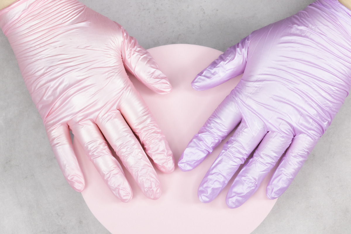 Nitrile gloves Violet Pearly size M