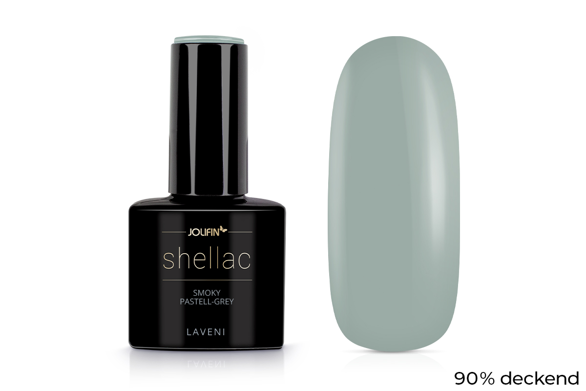 Jolifin LAVENI Shellac - smoky pastel-grey 10ml