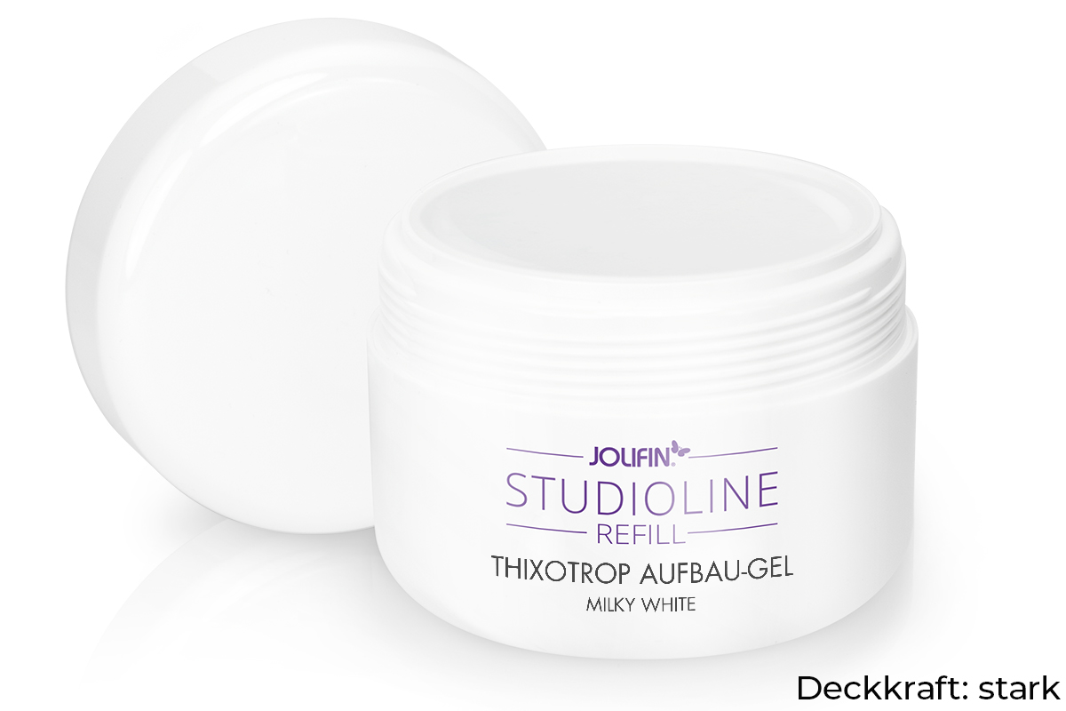 Jolifin Studioline Refill - Build-up gel Thixotrop milky white 250ml