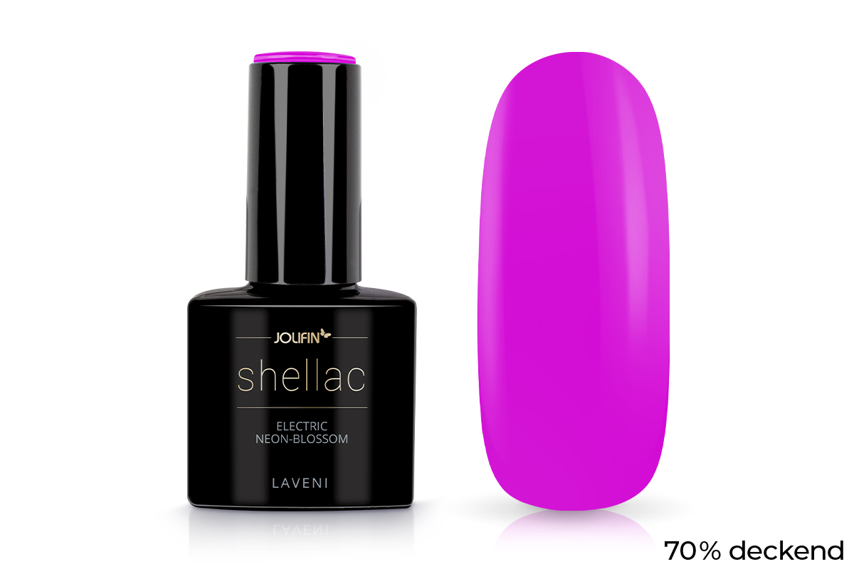 Jolifin LAVENI Shellac - electric neon-blossom 10ml