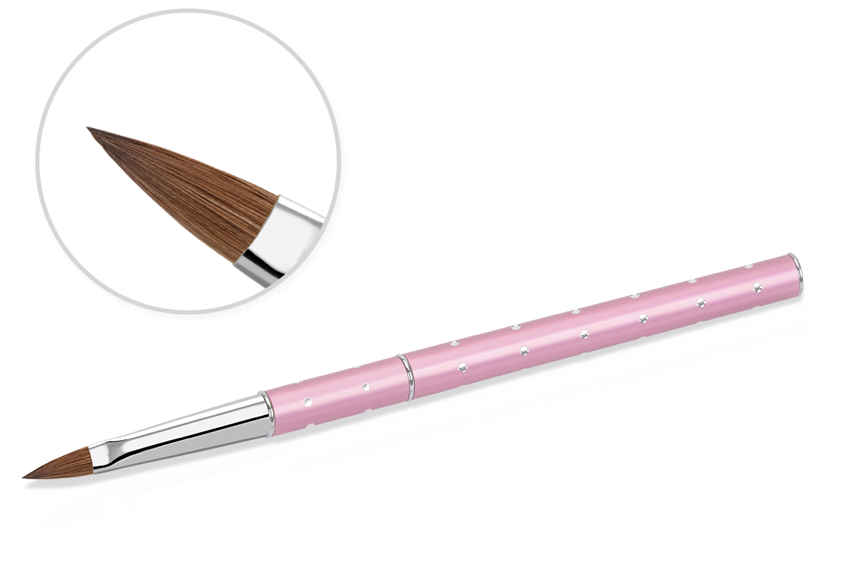 Jolifin Diamond Acrylic Brush rosy size 6