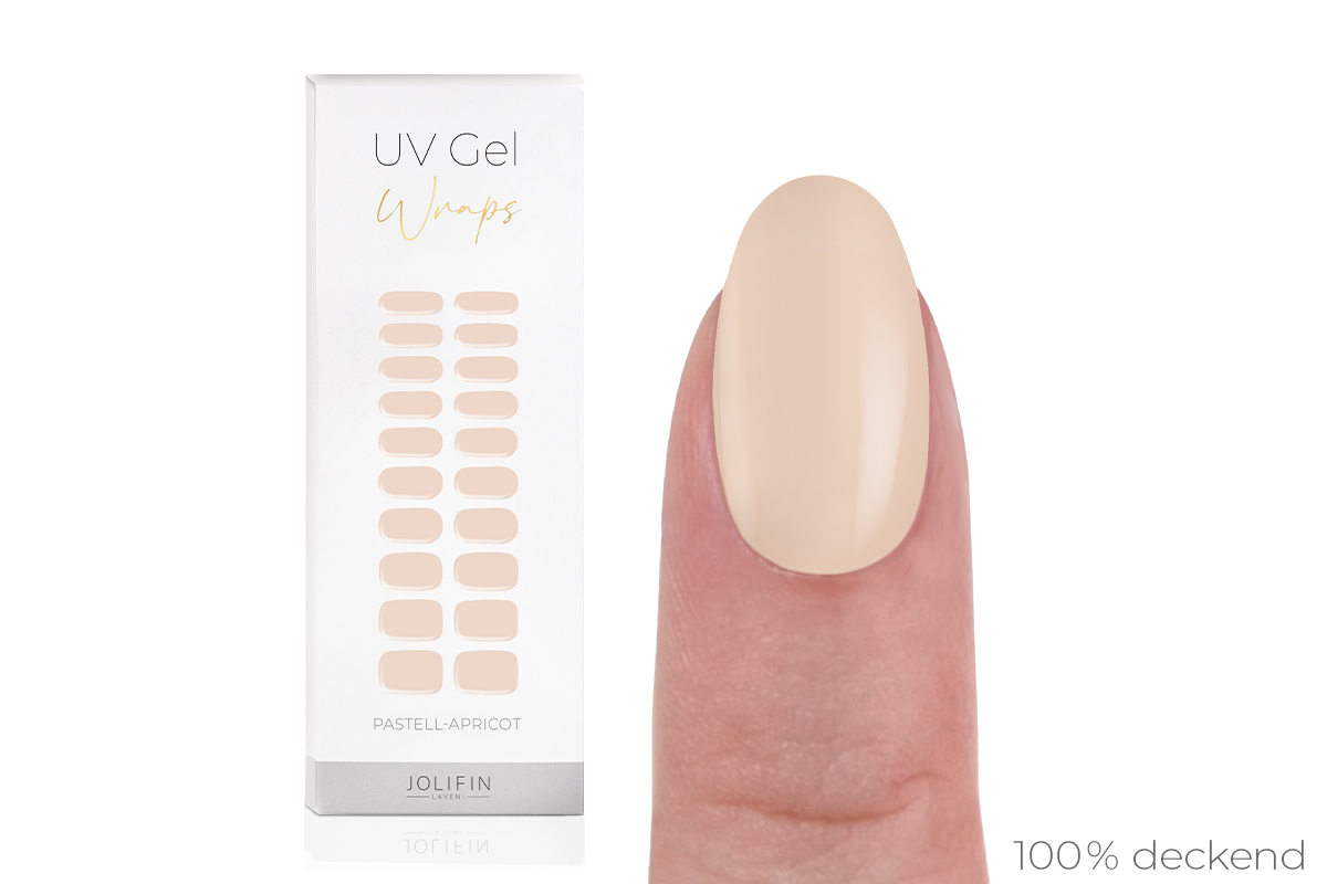 Jolifin LAVENI UV Gel Wraps - pastel-apricot