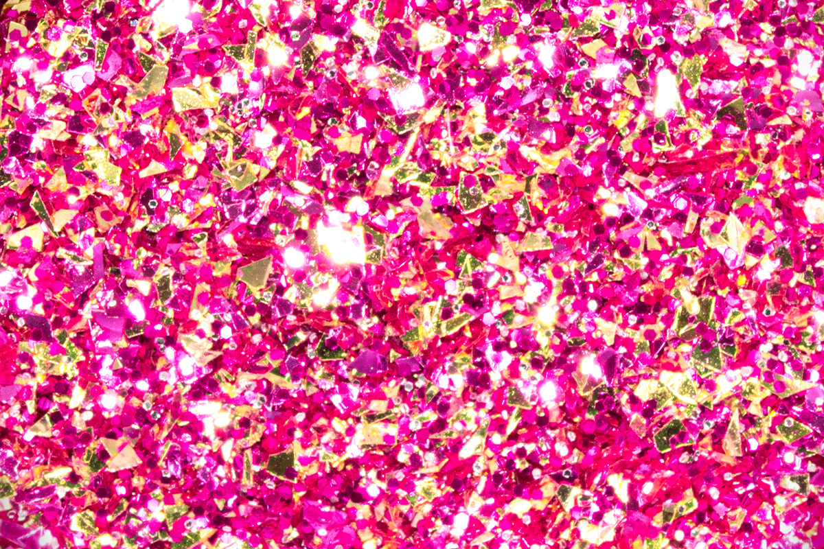 Jolifin Glitterpowder - pink & gold micro flakes