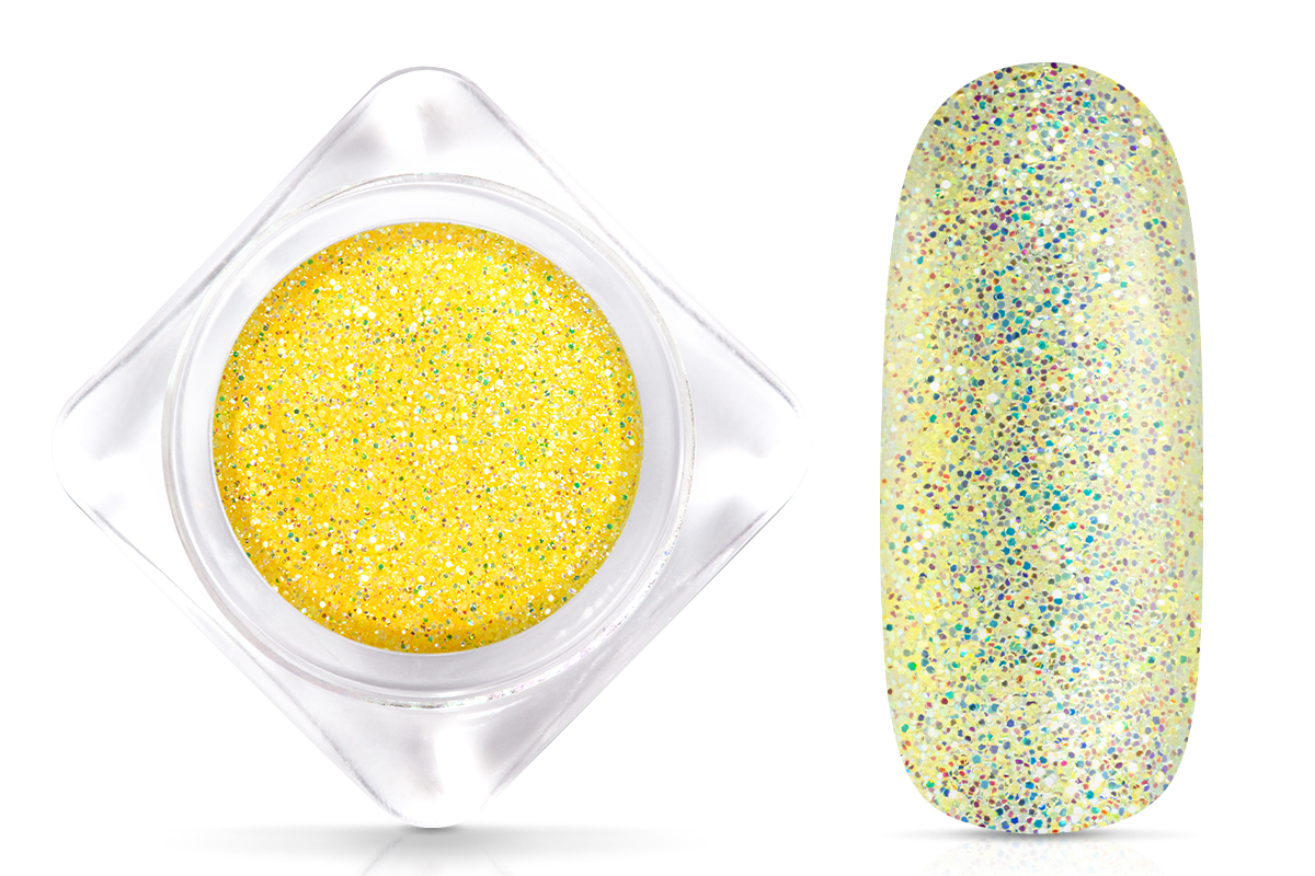 Jolifin Glitterpuder - sunny yellow