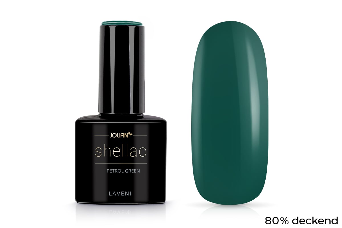 Jolifin LAVENI Shellac - petrol green 10ml