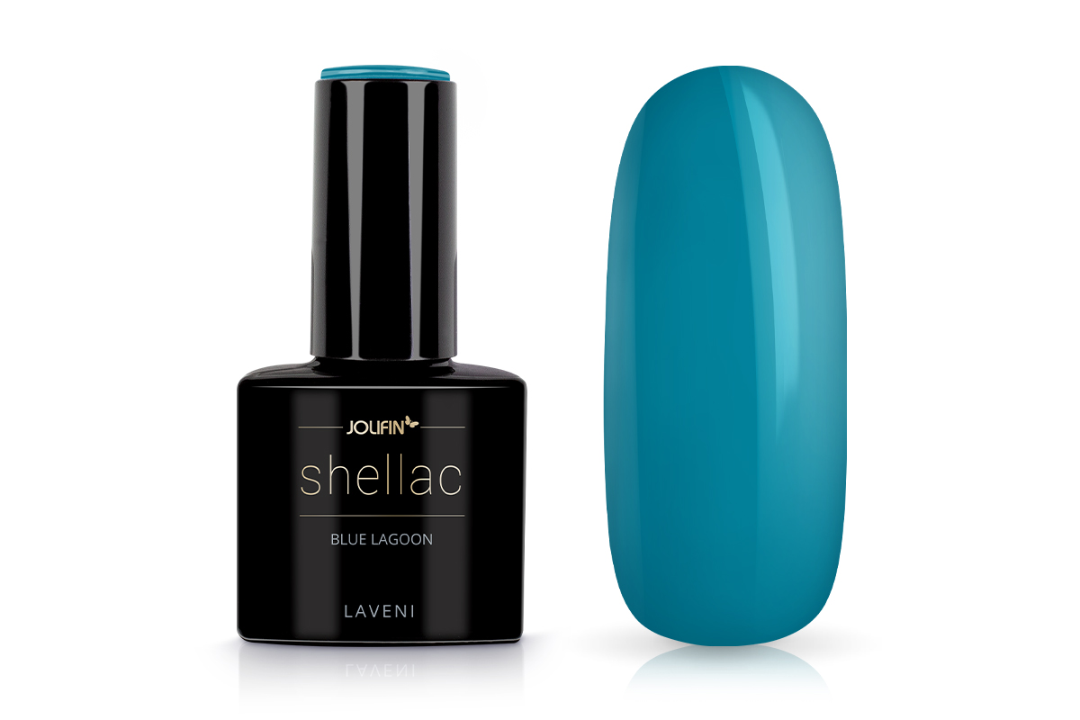 Jolifin LAVENI Shellac - blue lagoon 10ml