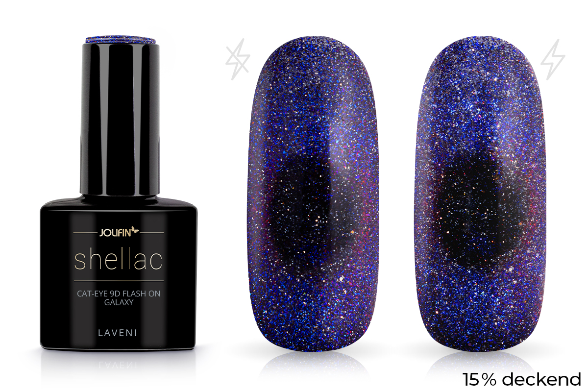 Jolifin LAVENI Shellac - Cat-Eye 9D FlashOn galaxy 10ml