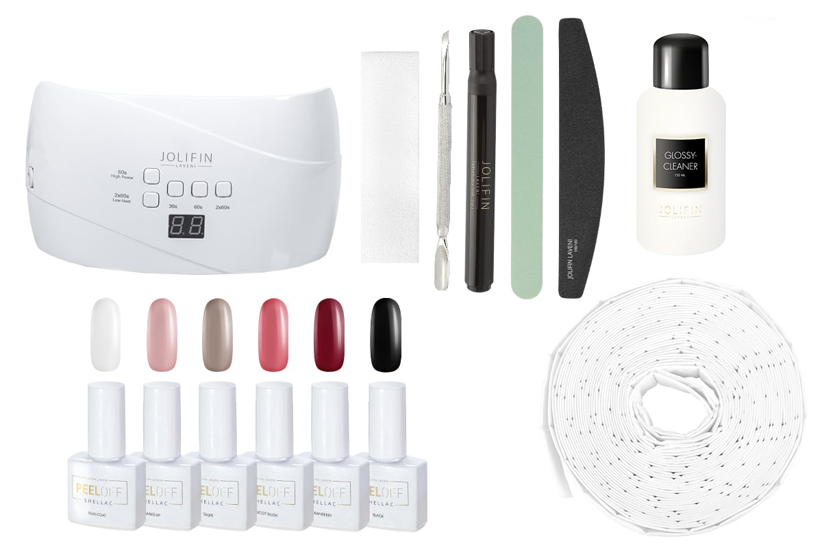 Jolifin LAVENI Shellac PeelOff Starter Set - M - Basic Device