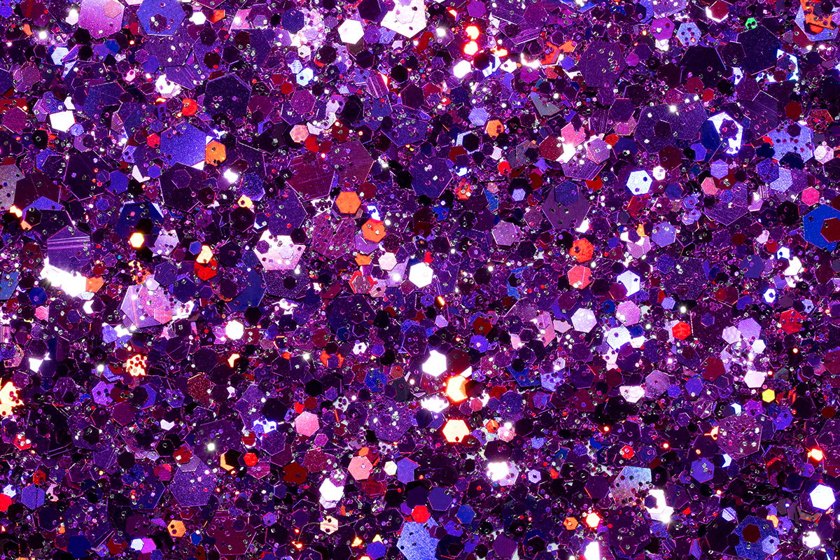 Jolifin Hexagon Glittermix - hologramm purple