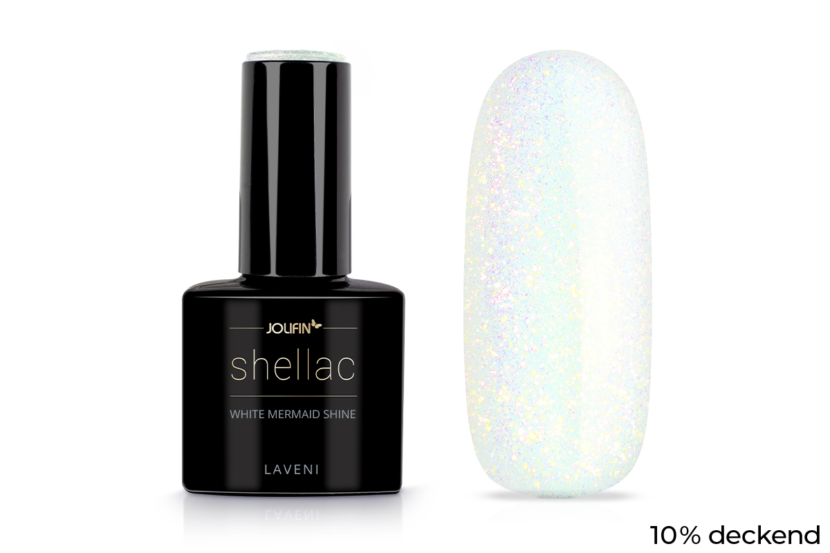 Jolifin LAVENI Shellac - white mermaid shine 10ml