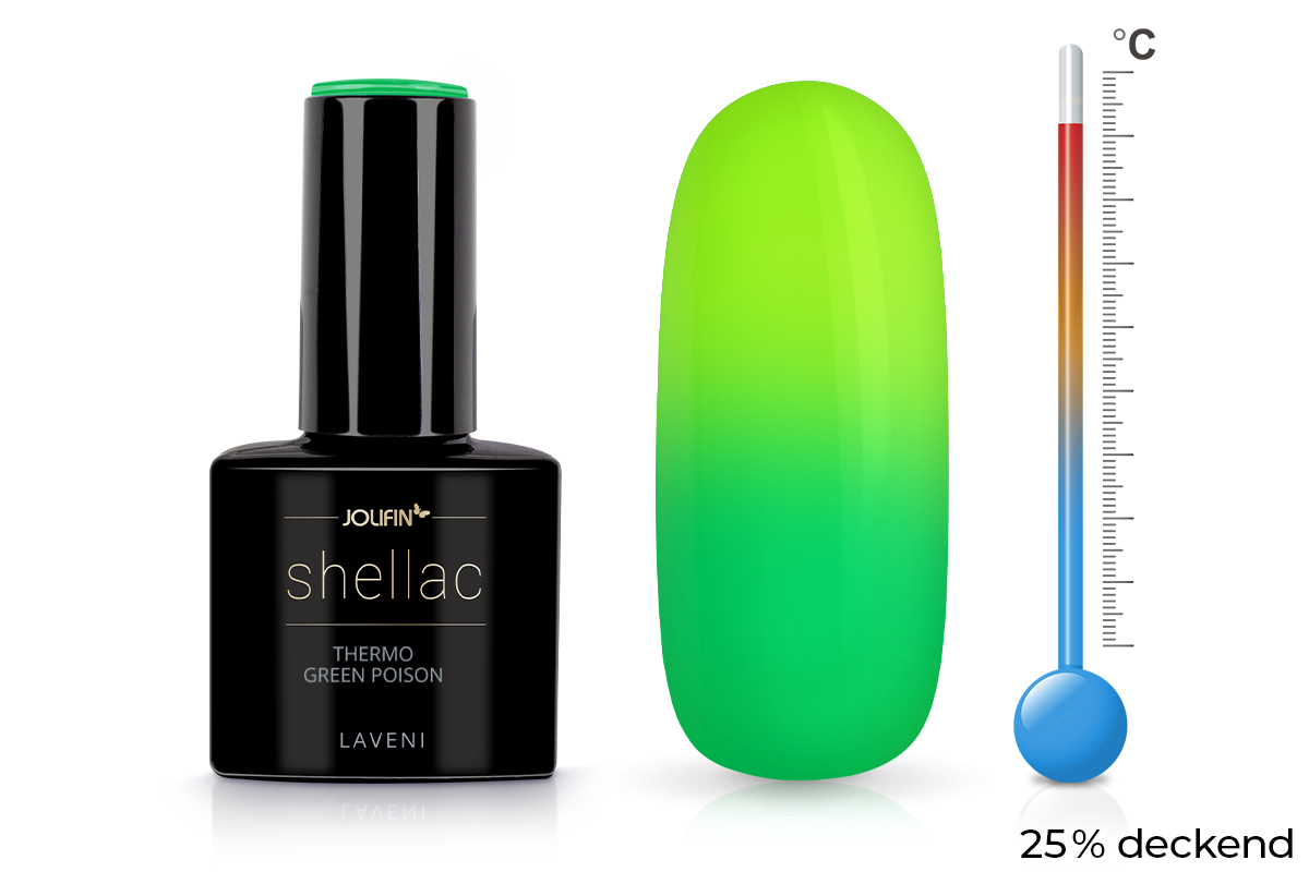 Jolifin LAVENI Shellac - Thermo green poison 10ml