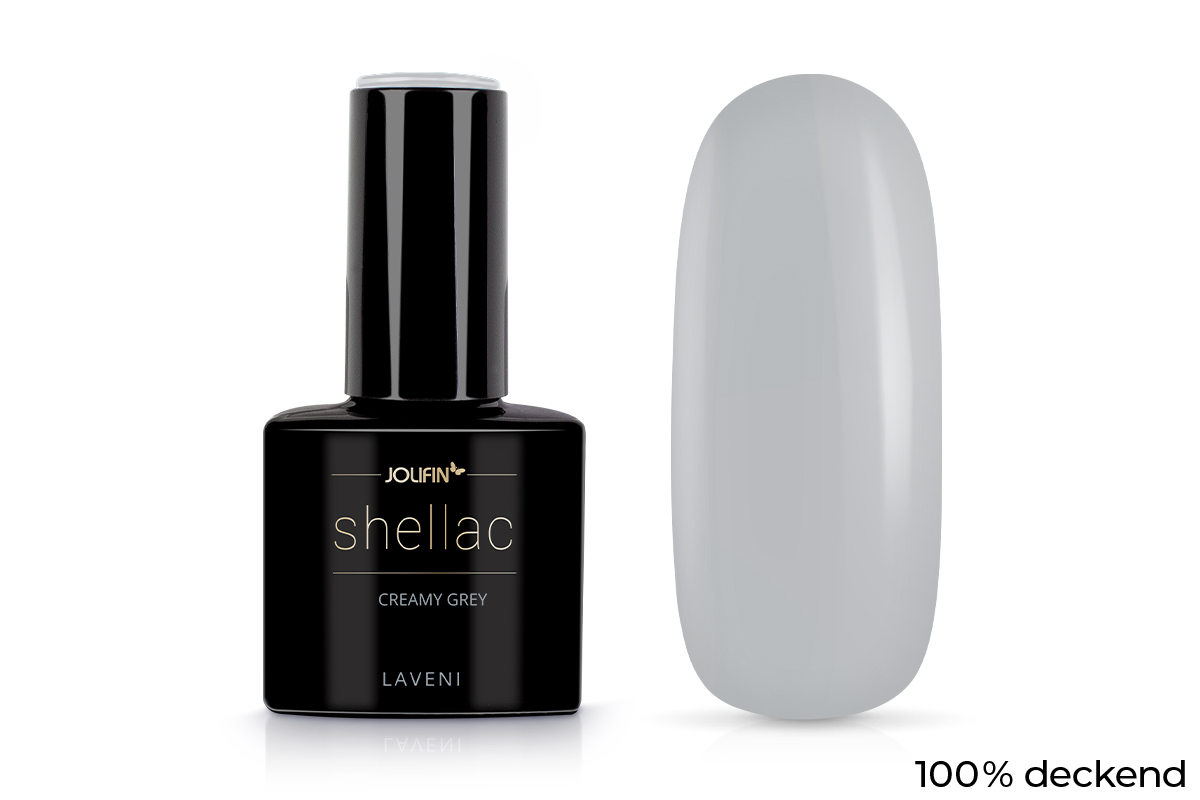 Jolifin LAVENI Shellac - creamy grey 10ml