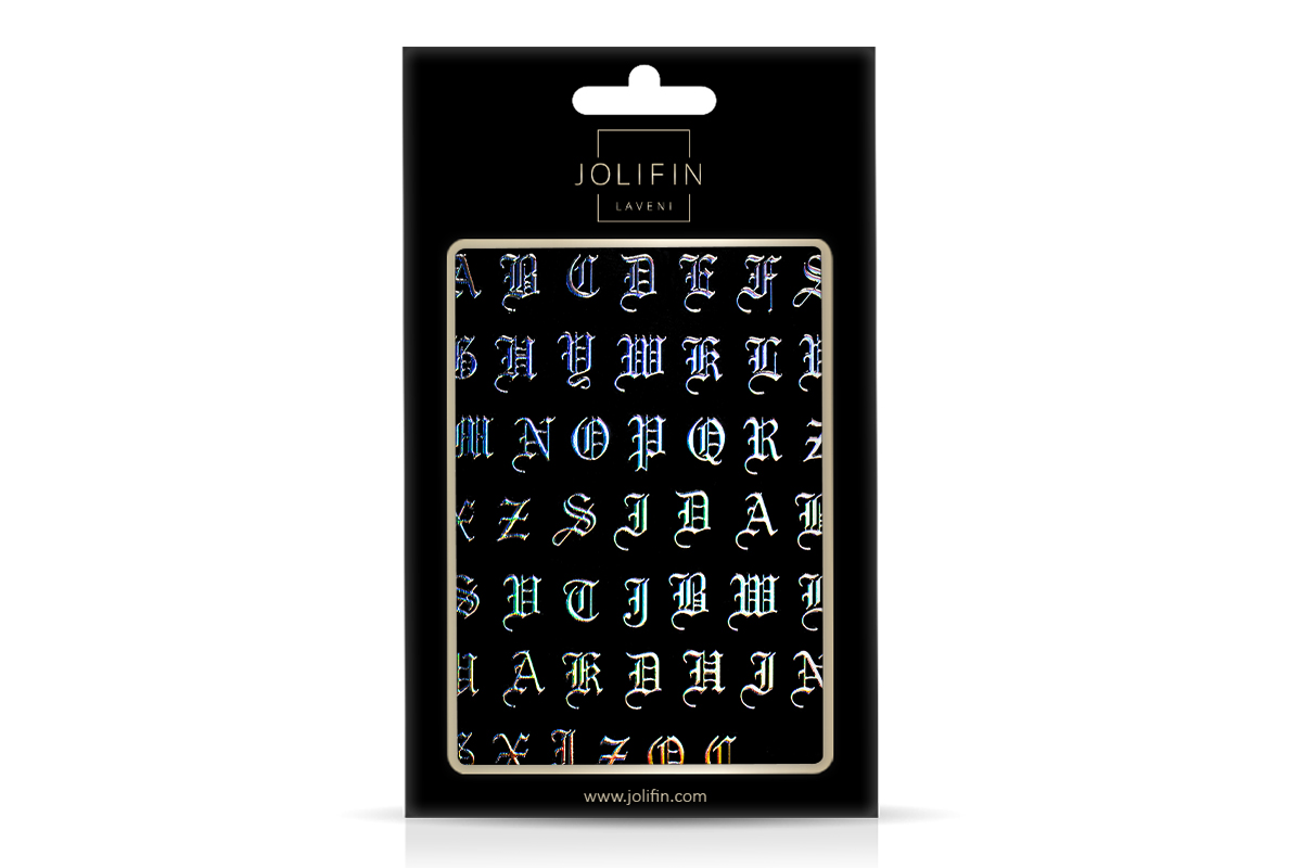 Jolifin LAVENI XL Sticker - ABC silver hologram 1